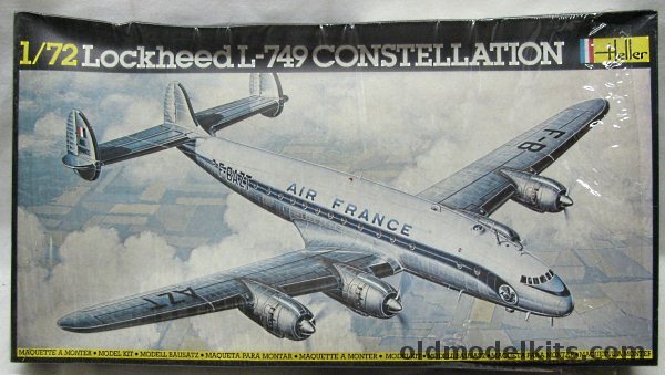 Heller 1/72 Lockheed L-749 Constellation with TWA or Air France Decals, 310 plastic model kit